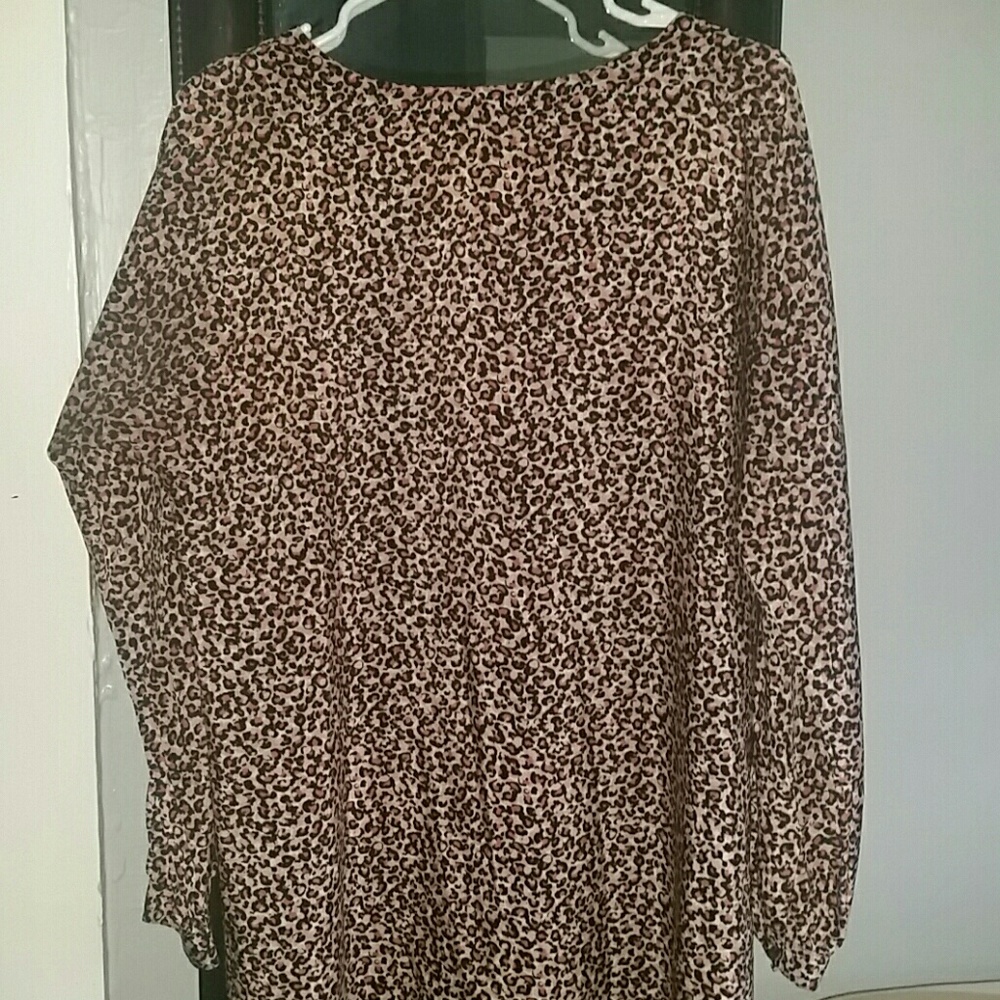 Loft leopard print shift dress